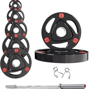 20KG Rubber-Coated Olympic Weight Plates