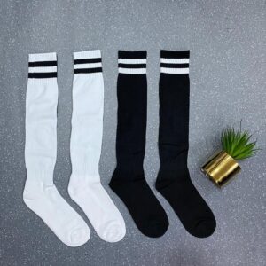 set of knee-high striped socks