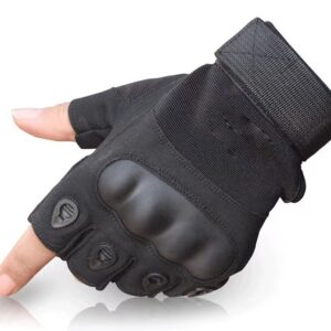 Half-Finger Tactical Gloves With Hard Knuckle Protection